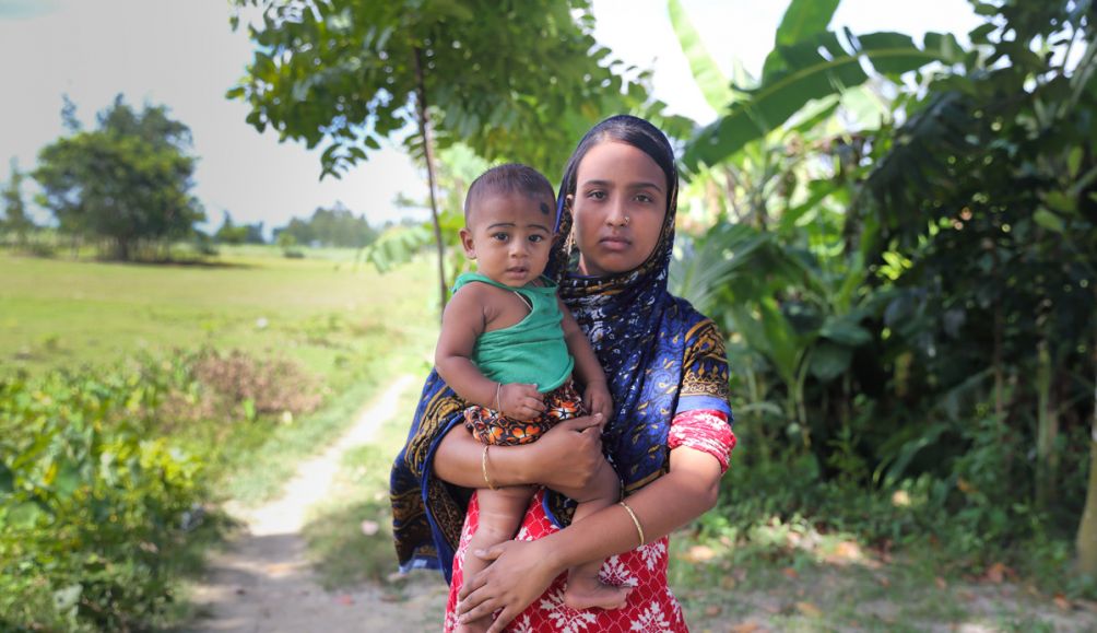Sarmin, 16, from Bangladesh was married off at a young age after floods hit her village.