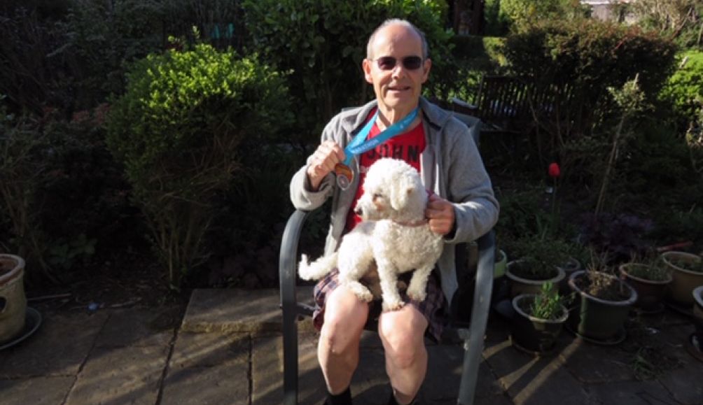 John, running ten marathons during lockdown for ActionAid UK
