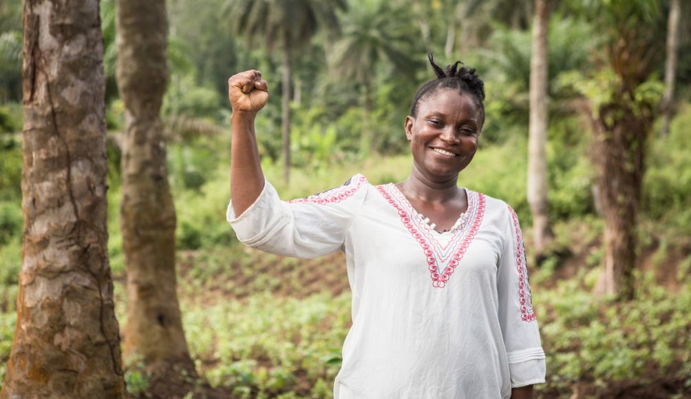 Marie, a campaigner from Liberia