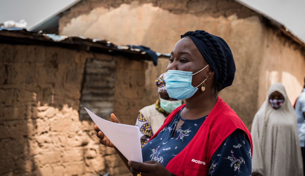 Women leaders distribute food relief as part of ActionAid's Covid-19 response in Nigeria