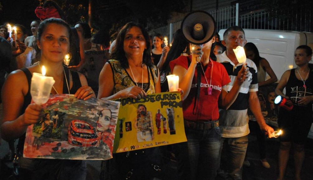 Women campaigning for street lights in Sao Paulo, Brazil, to make the cities' streets safer for women.