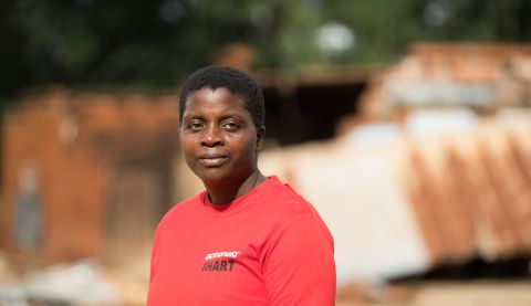 Woman looking at camera