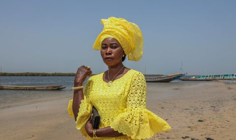 Kady, a fisherwoman, on Maya, one of Senegal’s disappearing islands.