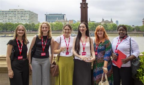 Community campaigners at the parliamentary event.