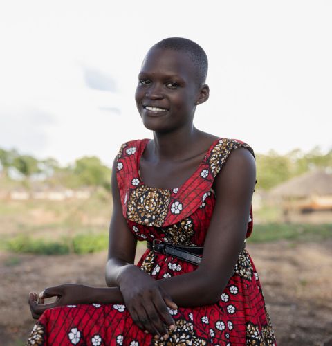 Susan, from Uganda, has enjoyed receiving sanitary pads and learning about managing her periods at ActionAid workshops.