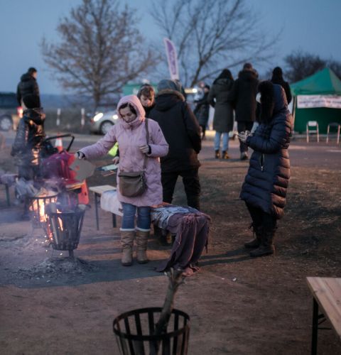 Zosin crossing point on the Polish Ukraine border Where ActionAid partners PAH (Polish Humanitarian Action) are operating
