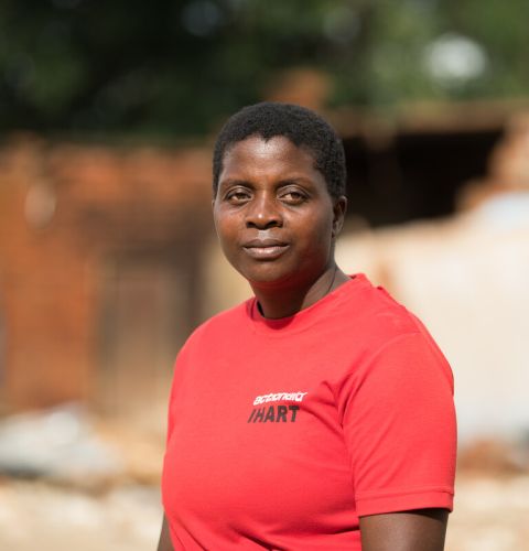 Woman looking at camera