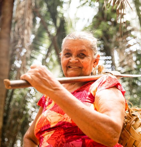 Woman looking at camera