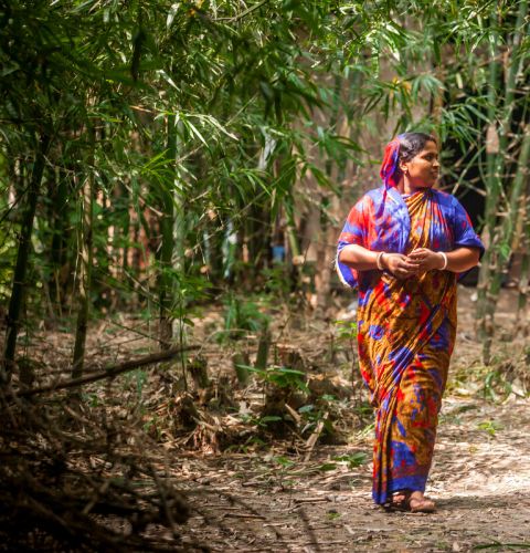 women walking and talking