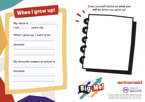 Big Me worksheet photo