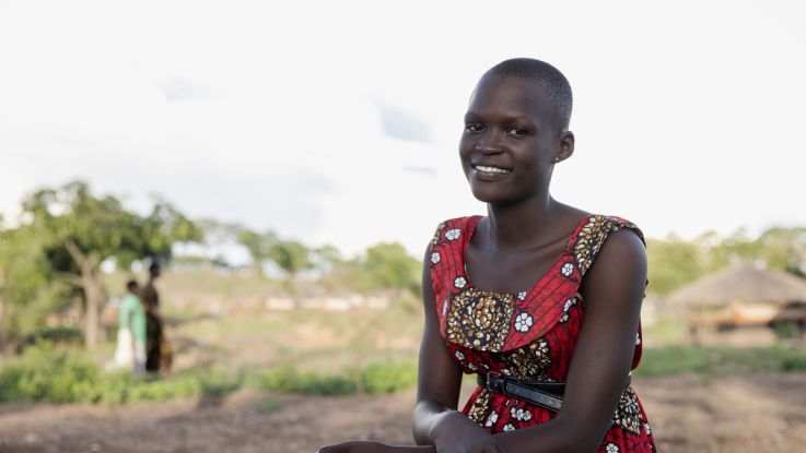 Susan, from Uganda, has enjoyed receiving sanitary pads and learning about managing her periods at ActionAid workshops.