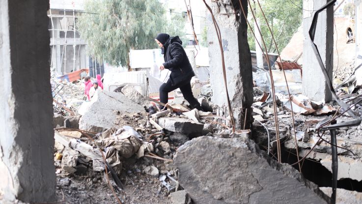 Sahar from the PWDSA rubble