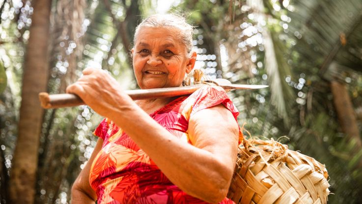 Woman looking at camera